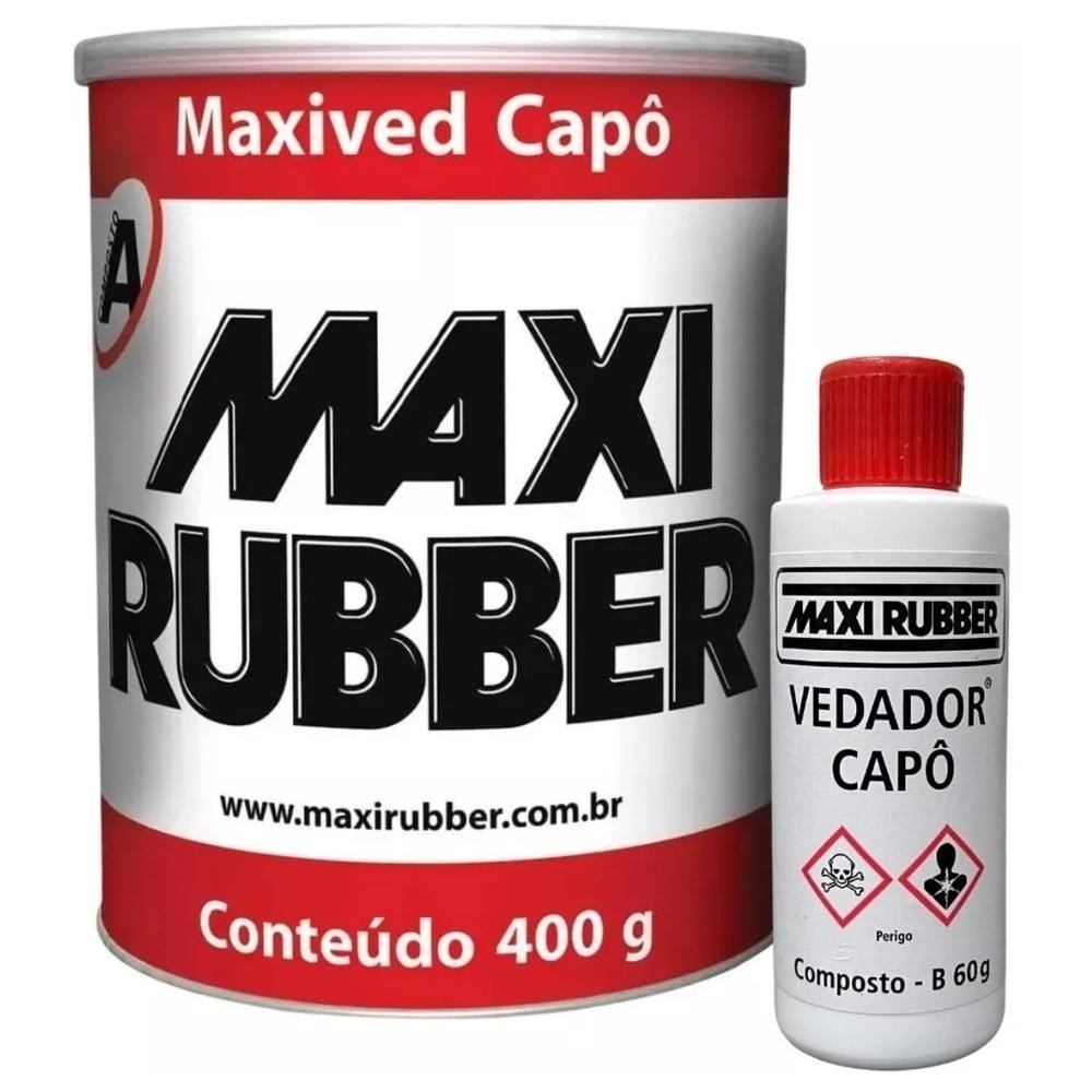 ADESIVO KPO MAXIVED CAPÔ 400 G COM CATALISADOR MAXI RUBBER