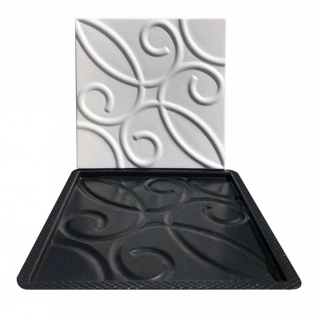 Forma Gesso e Cimento ABS Placa 3D - Zafira 50x50