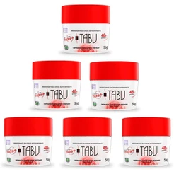 Kit 6 unid - Desodorante Creme Antitranspirante Tabu 55G