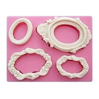 Molde De Silicone Moldura 4 Para Confeitaria E Biscuit em Oferta na Shopee