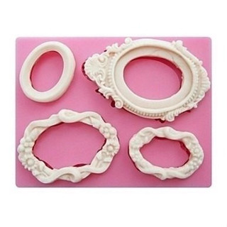 Molde De Silicone Moldura 4 Para Confeitaria E Biscuit em Oferta na Shopee