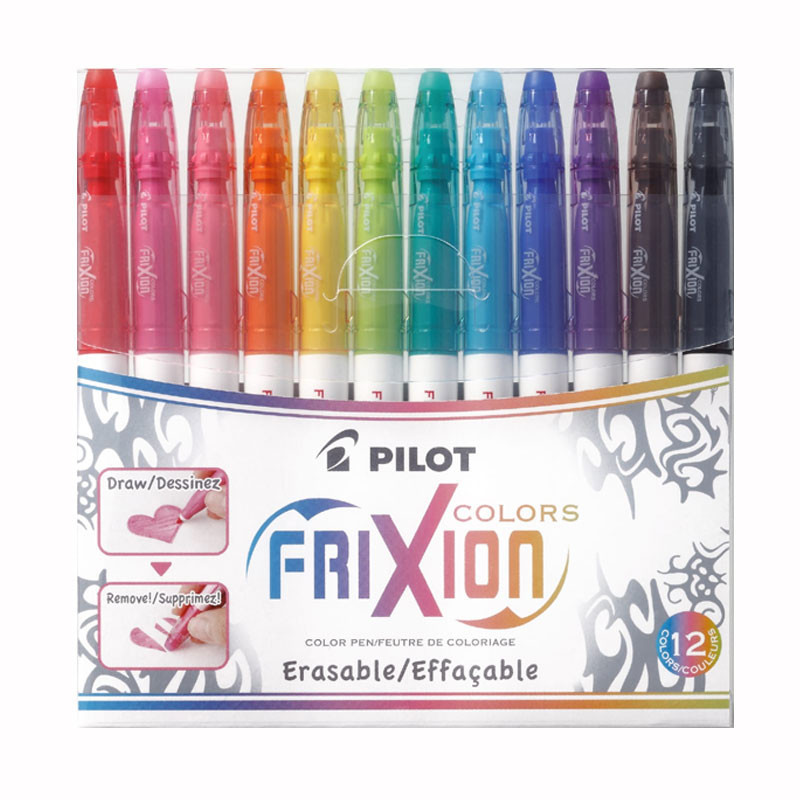 Caneta hidrográfica Frixion Colors estojo com 12 cores Pilot em Oferta na Shopee