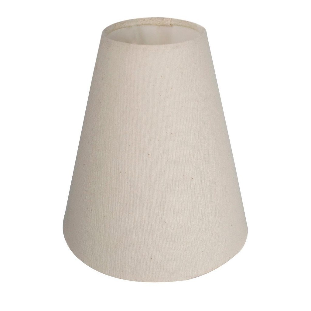 Imagem Cúpula de Abajur luminária 18x17x8cm Tecido Algodão soquete Nacional Cor Bege Preto branco Ref 05