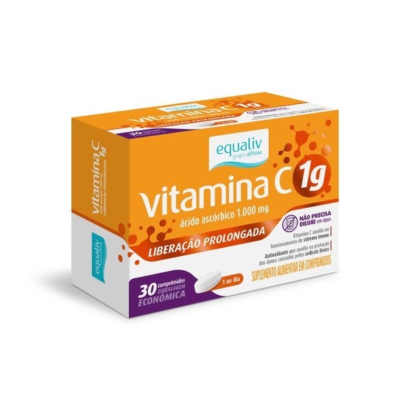 Equaliv Vitamina C 1g - 30 Comprimidos em Oferta na Shopee