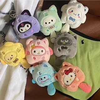 Ins Cartoon Sanrio Cross-dressing Kitty Melody Fortune Cat Feio Bonito Palhaço Peixe Bolsa Charme Bonecas em Oferta na Shopee