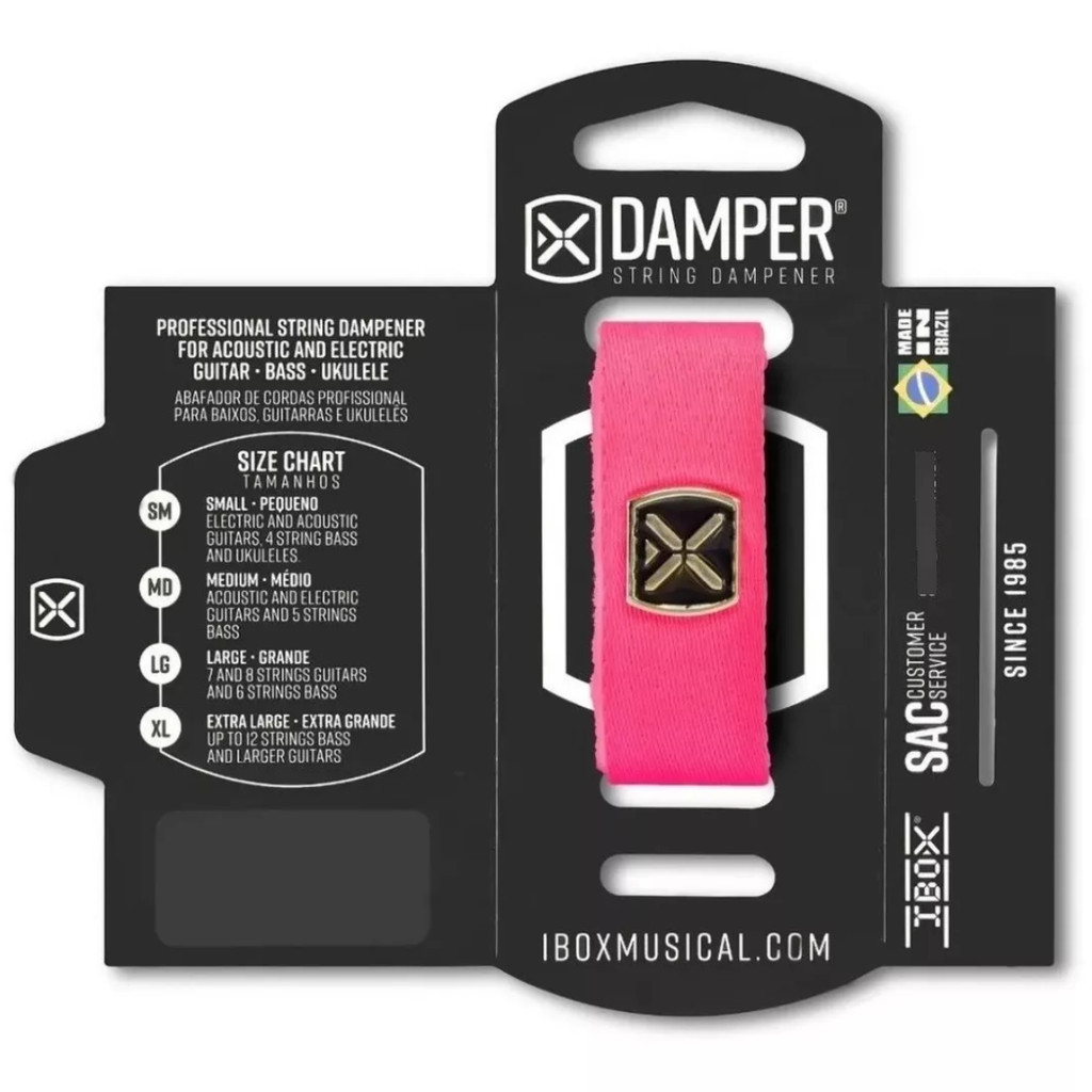 Abafador Corda para Instrumento Damper Rosa