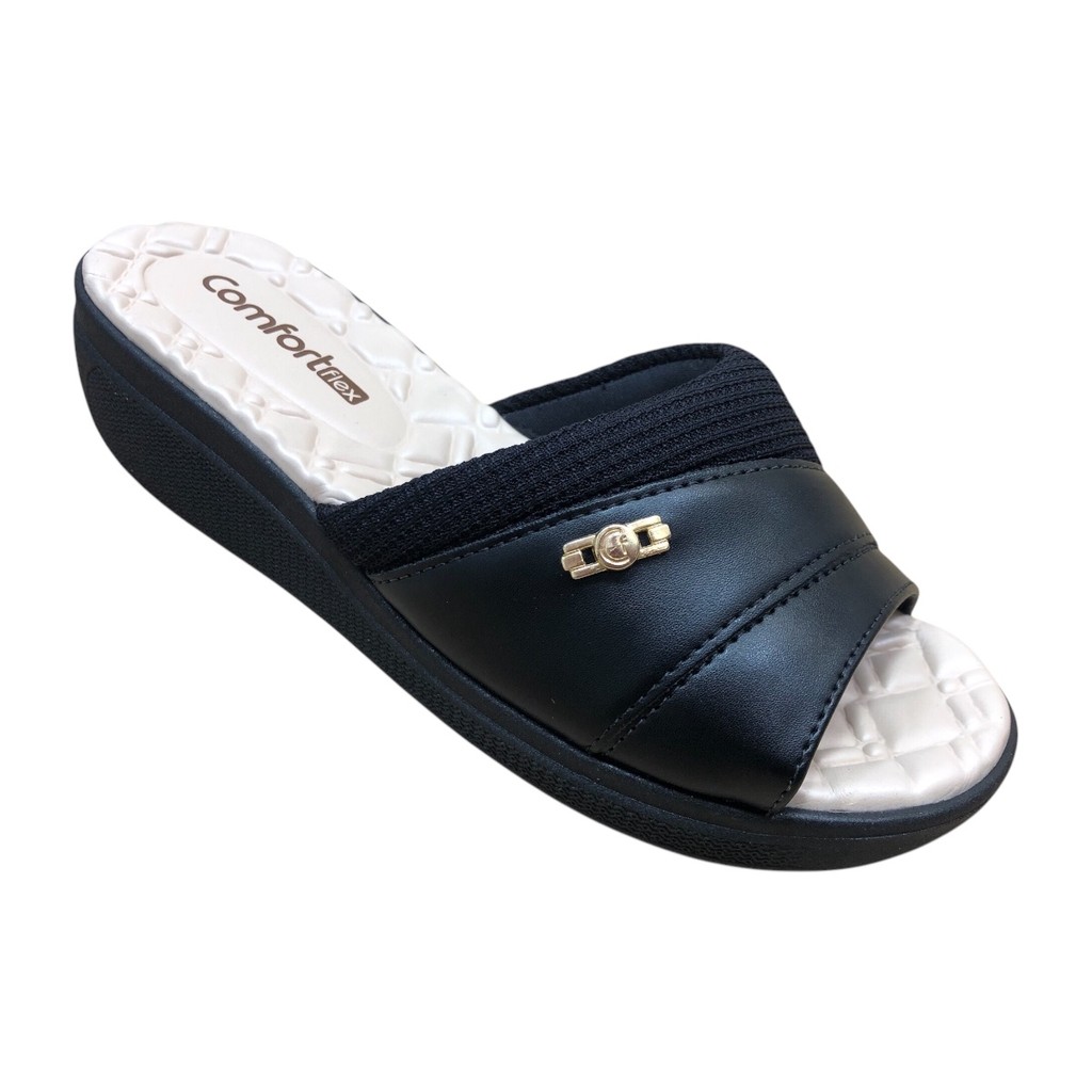 Tamanco Comfortflex Anabela Slide Ortopédico Esporão Leve Confortável Plataforma Médio