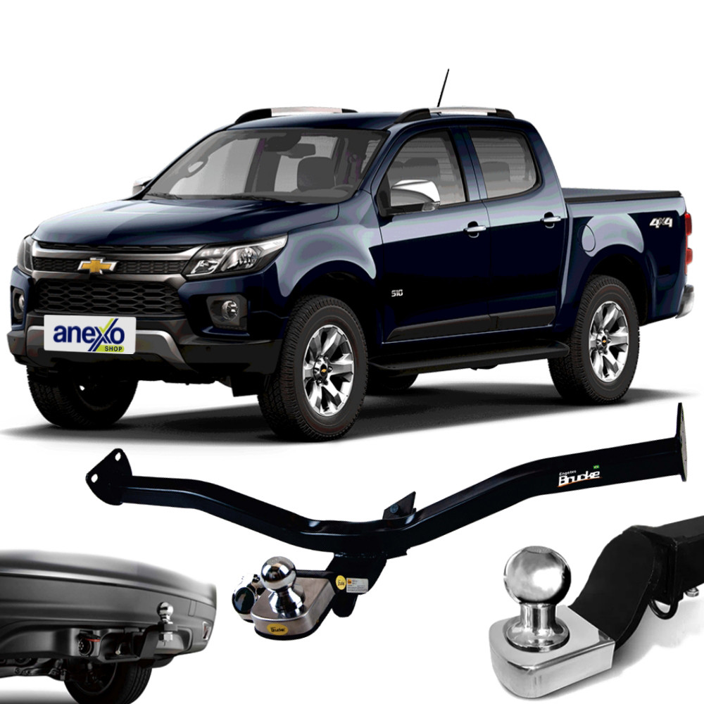 Engate Reboque Chevrolet S10 2012 a 2023 Brucke GM3005 Rabicho Tração 1500kg Haste Removível