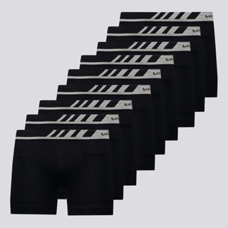 Kit 9 Cuecas Lupo Boxer Microfibra Preta e Cinza em Oferta na Shopee