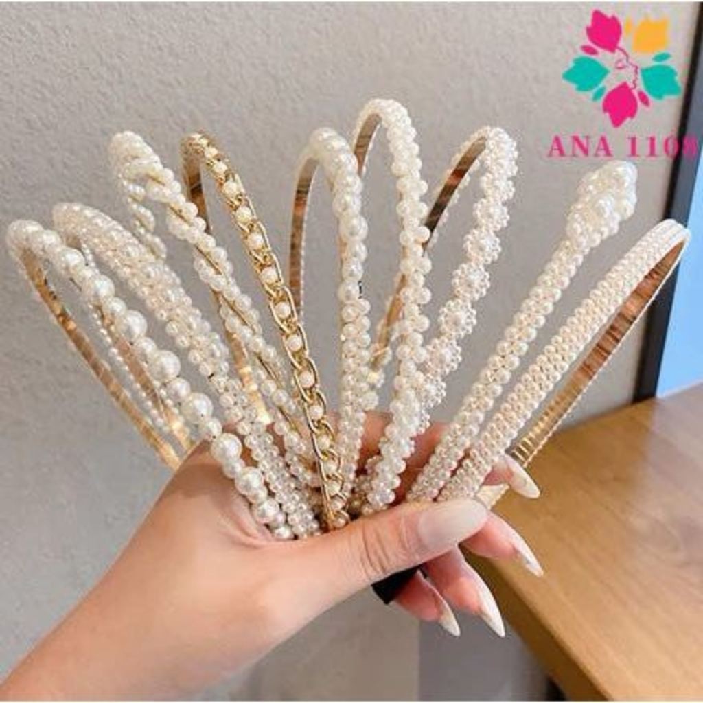 KIT 5  PCS Tiara de Pérolas / Arquinho de Perolas - Acessórios femininos de cabelo