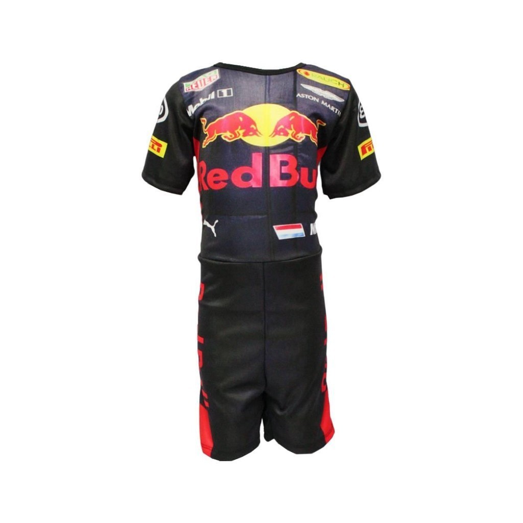 Fantasia de Piloto Formula 1 Infantil Macacão Corrida Preta Curta em Oferta na Shopee