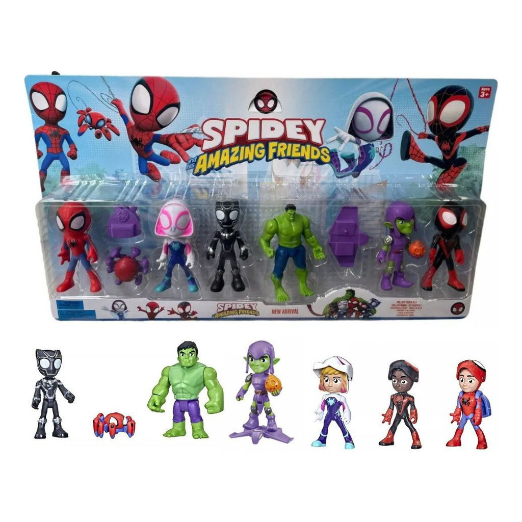 Kit 6 Bonecos Heróis Spidey And His Amazing Friends Oferta em Oferta na Shopee