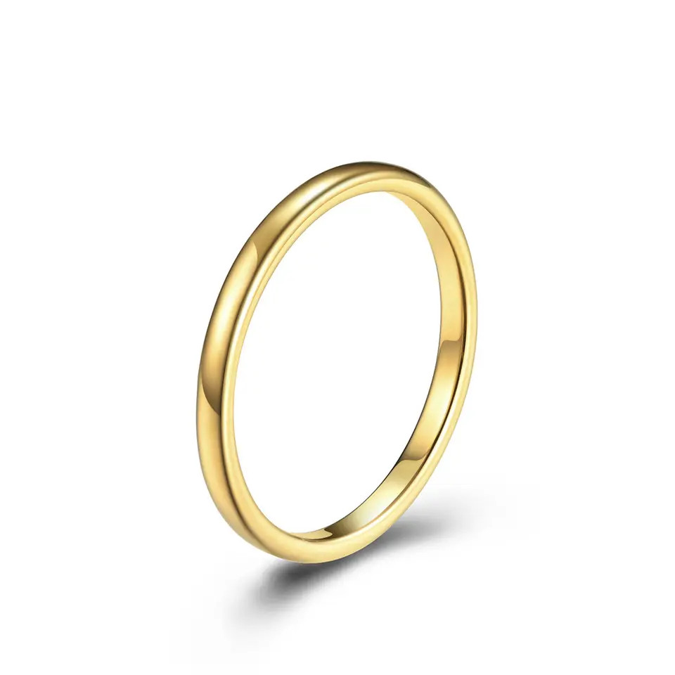 Aliança Casamento OURO 18K Banho 2mm Anatômicas noivado em Oferta na Shopee