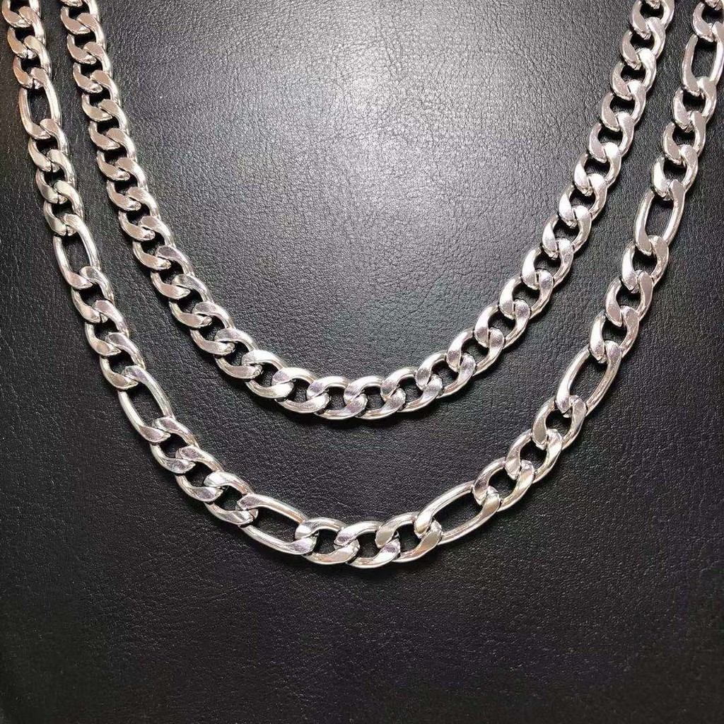 Exclusivo Colar de Corrente/Corrente Aço/Colar de Aço Inoxidável/Corrente Prateado 70cm/Colar Masculino/Corrente 3x1 e 1x1