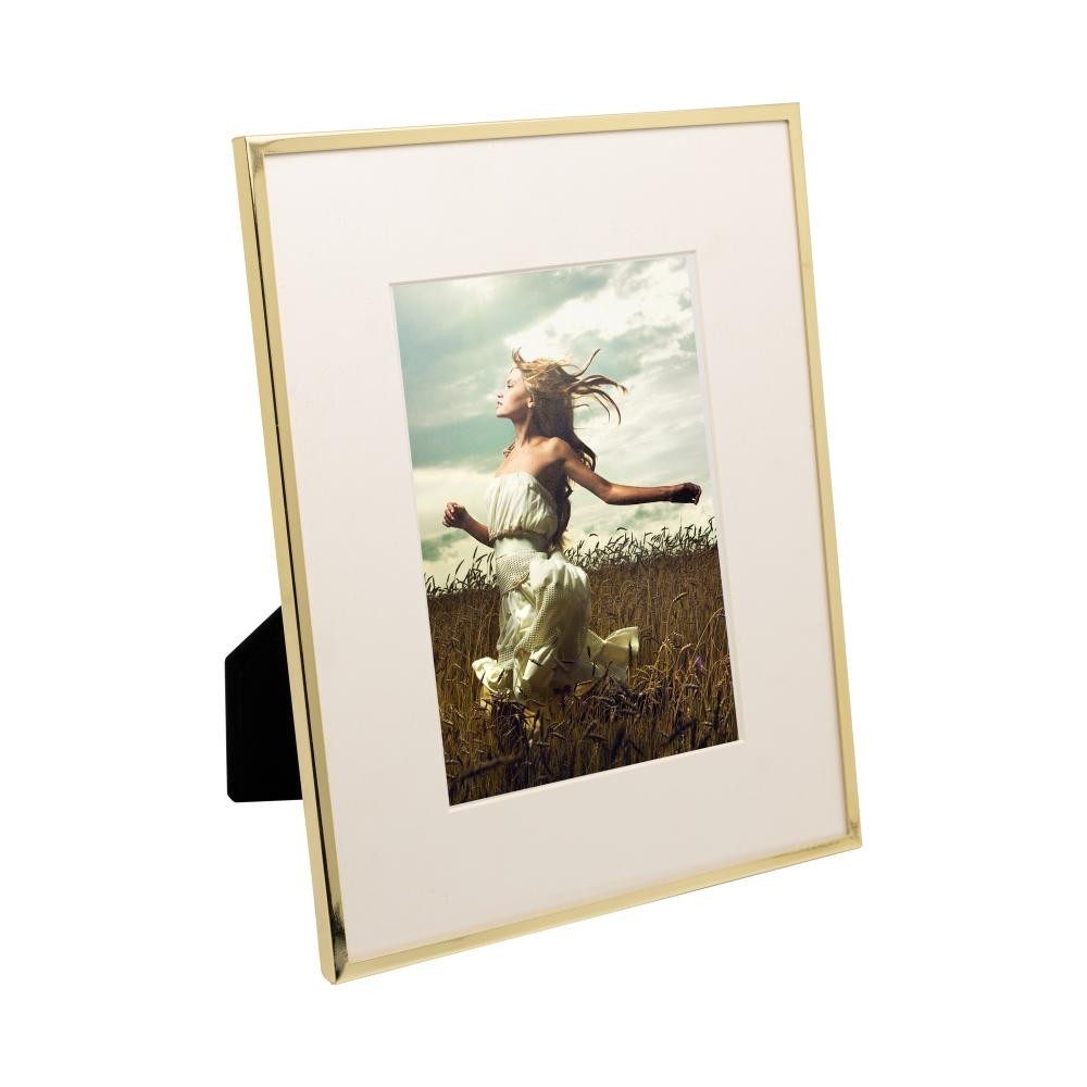 Porta-Retrato Wolff Basic de Aço Inox Dourado 15cm x 20cm - Home & Living