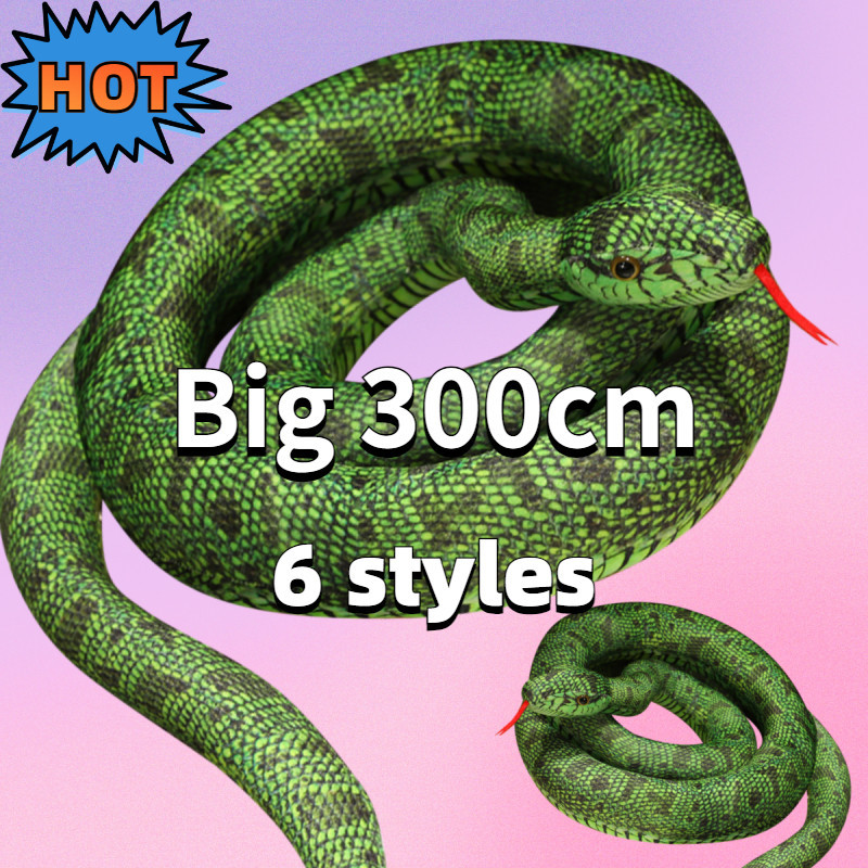 ✨ COD Quente Grandes 300cm Snake Plush Cobra Gigante De Pelúcia Simulação De Brinquedos Long Golden Python Stuffed Toys Soft Plushie Para Crianças Decoração De Casa Presente De Troca De Graduação