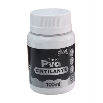 Tinta Pva Cintilante Branca Gliart 100ml