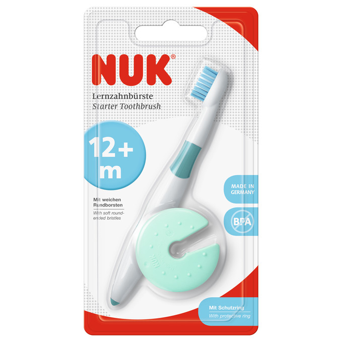 ESCOVA DE DENTE NUK CERDAS MACIAS COM ANEL DE PROTEÇÃO