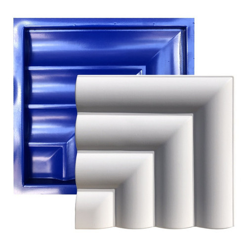 Forma 3d Gesso Cabeceira Abs Azul 30 X 30 Cm - Lindíssimo