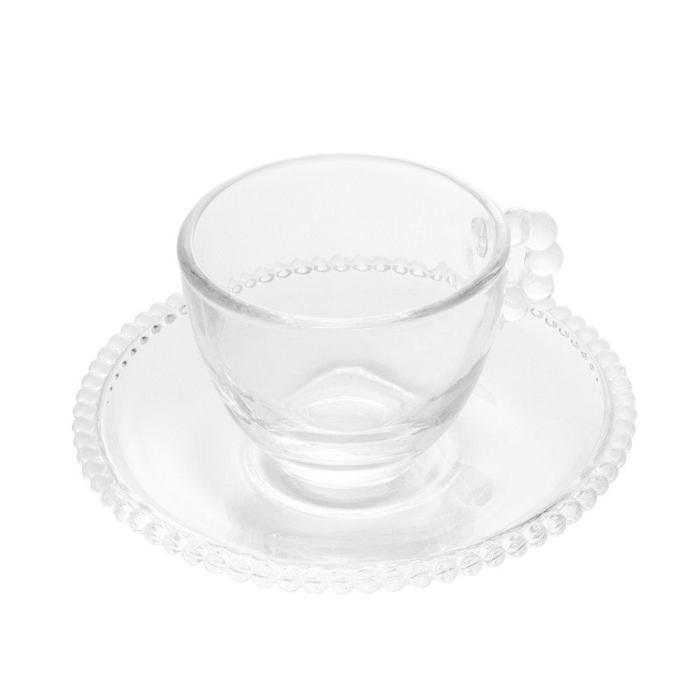 4 Xícaras para Café Wolff Pearl de Cristal Incolor - Home & Living