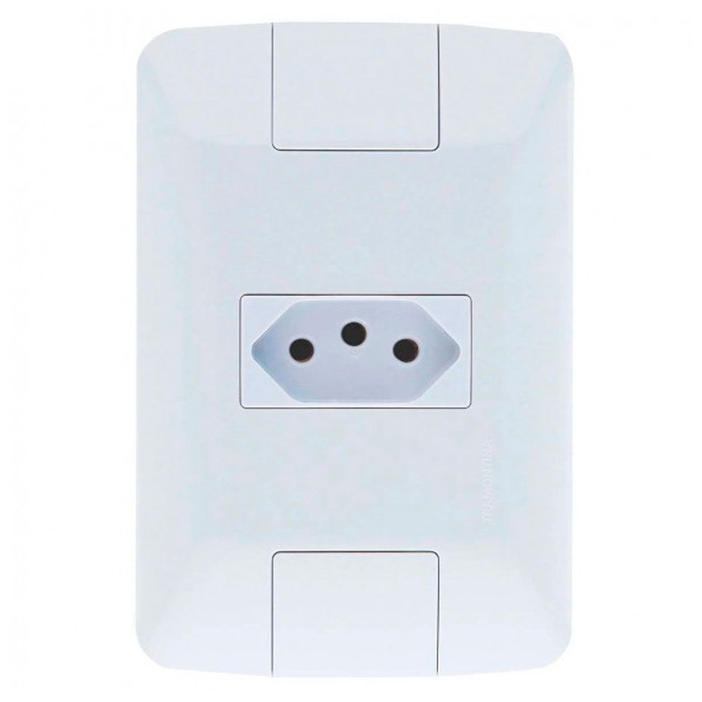 Conjunto 4X2 1 Tomada 2P+T Tramontina Aria 10 A 250 V