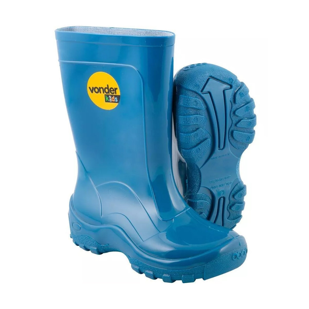 Bota Galocha Infantil PVC Menino Impermeável Chuva Confortável Durável