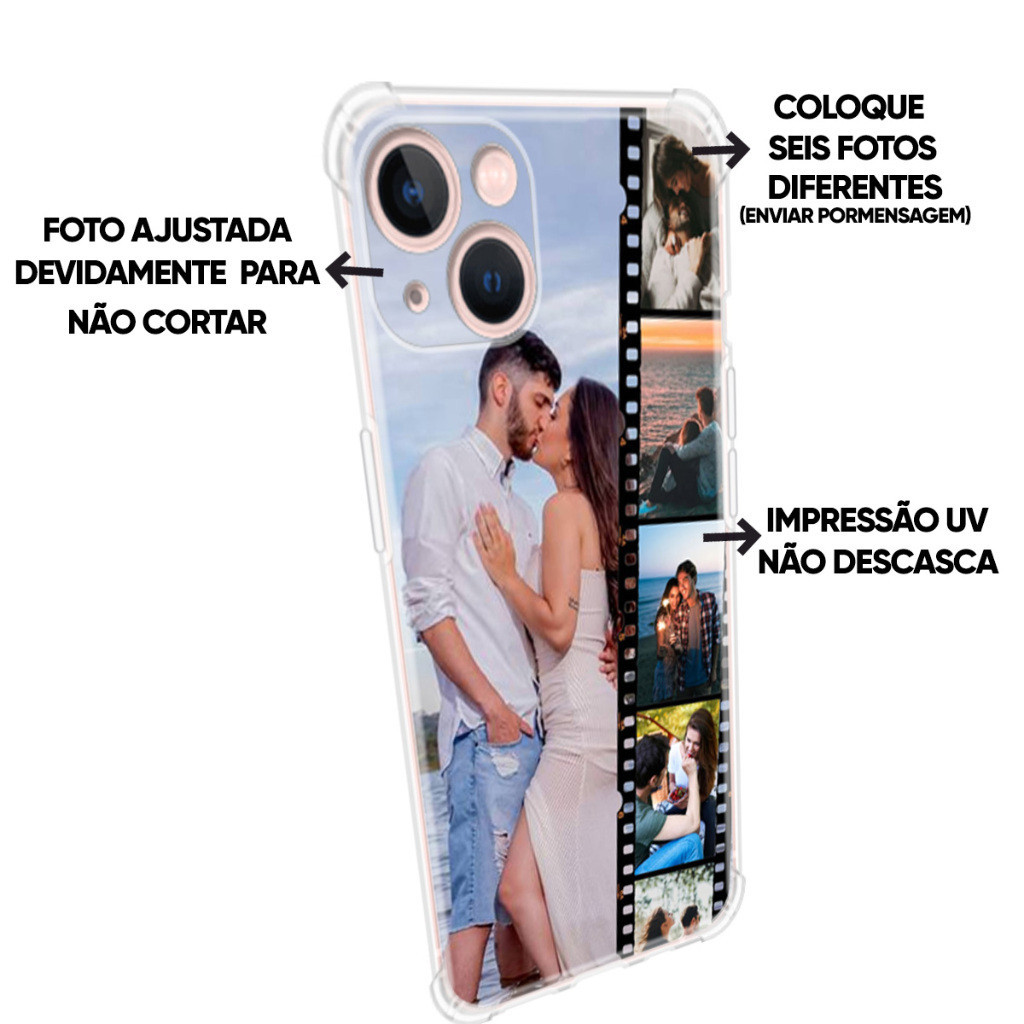 Capa Capinha de Celular Personalizada com Foto Momentos Film Mini Fotos - detalhe