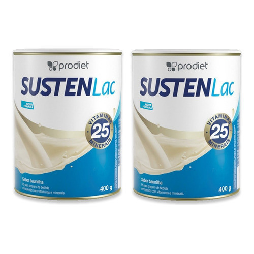 Kit 2un Sustenlac 400g Sabor Baunilha Complemento Prodiet