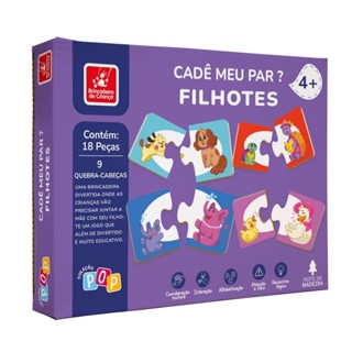 Jogo Cadê Meu Par Filhotes - Brincadeira de Criança em Oferta na Shopee