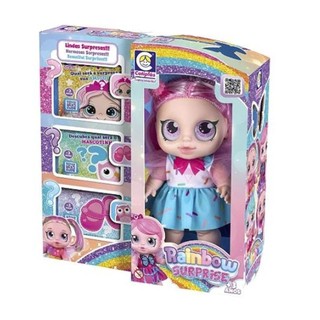 Boneca Rainbow Surprise Rosa Meninas Surpresas Cotiplás