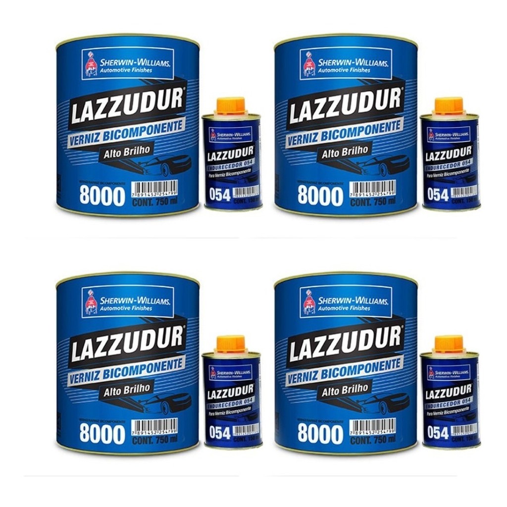 Verniz Automotivo Lazzuril 8000 C/ Catalisador 3,6litros