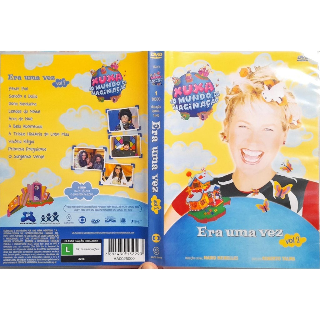 DVD Original Xuxa O Mundo Da Imaginação Era Uma vez Vol. 2