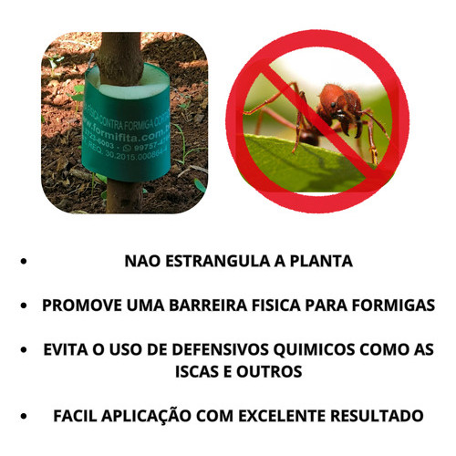 Formifita Barreira Ecológica Contra Formiga Cortadeira Árvore Frutas Flores Horta Jardim 50cm a 20m — imagem 2 de 2