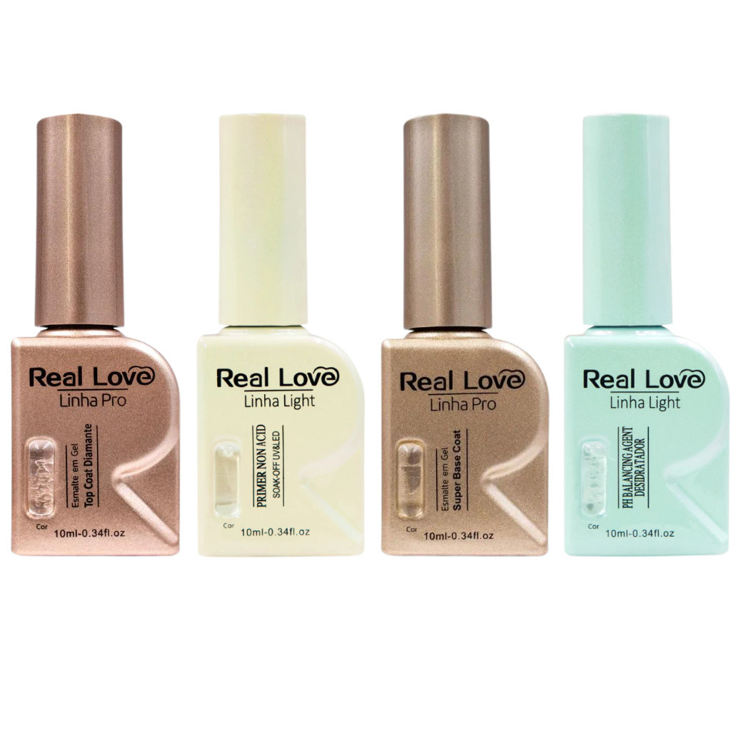 Kit Blindagem para unhas LInha Pro 10ml - Real Love