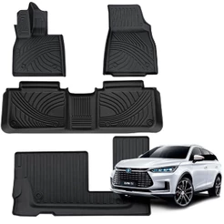 Tapete Automotivo Bandeja Protetora De Borracha Para Carro BYD Tan Conjunto 4 Peças 3D Ekap