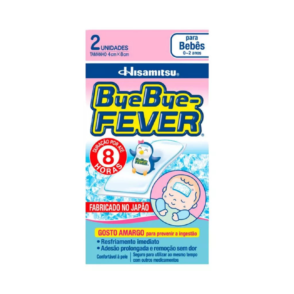 Adesivo Bye Bye-Fever Bebê 2 Adesivos - Hisamitsu