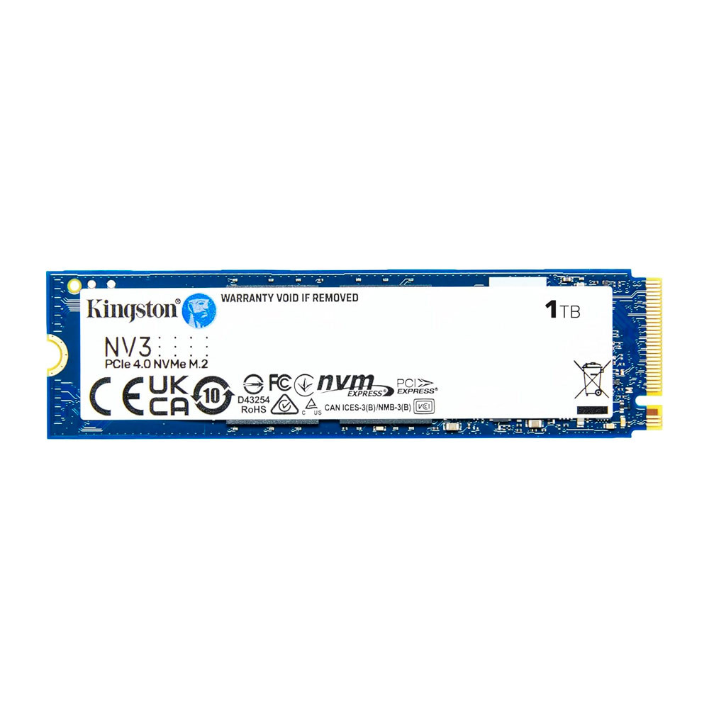 SSD M2 Kingston NV3, 1TB, NVMe, 2280, PCIe 4.0, Leitura 6000MBs e Gravação, 4000MBs, SNV3S/1000G
