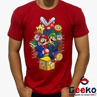 Camiseta Premium Mario e Luigi 100% Algodão Game Filme Super Envio Imediato em Oferta na Shopee