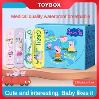 120pcs/set Desenho Animado Kawaii Peppa Pig Band Aid Fita Adesiva Para