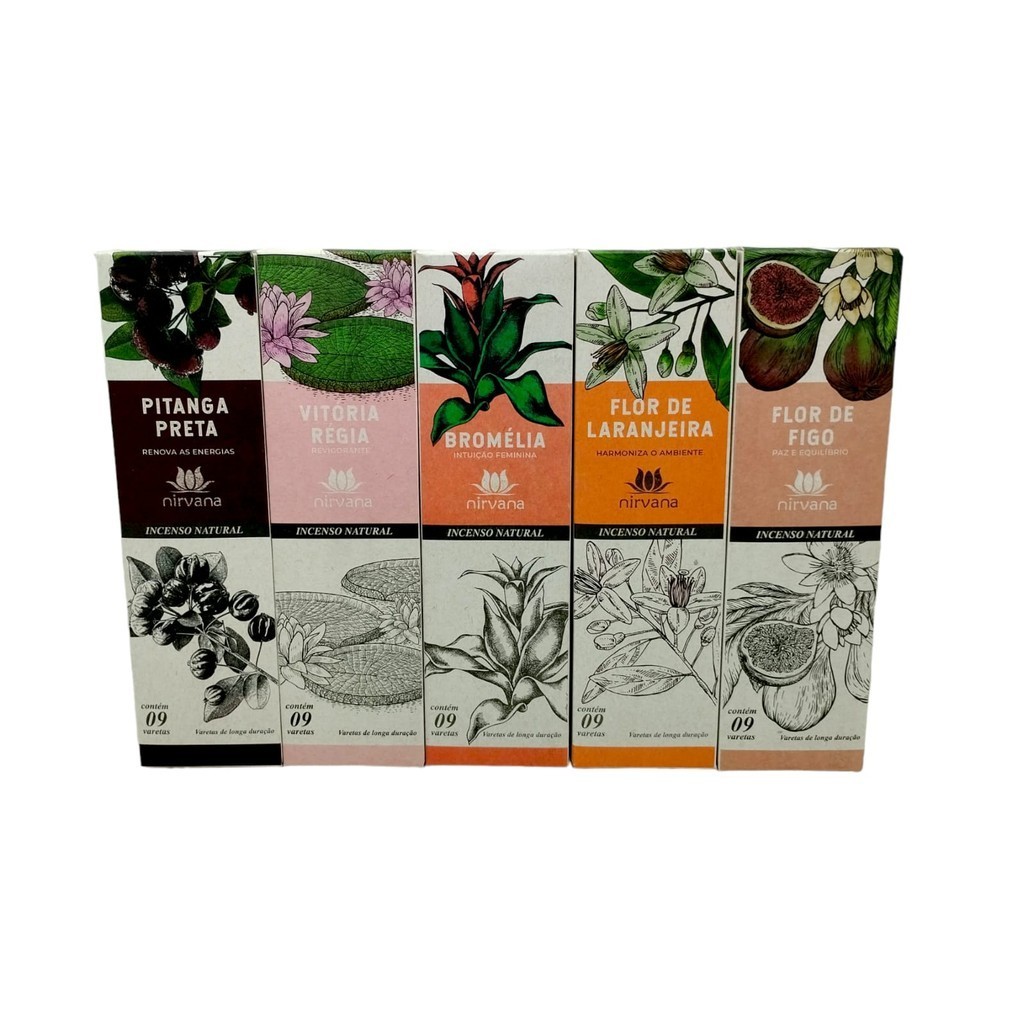 Kit Flores Exóticas - Incenso Natural Nirvana com 5un em Oferta na Shopee