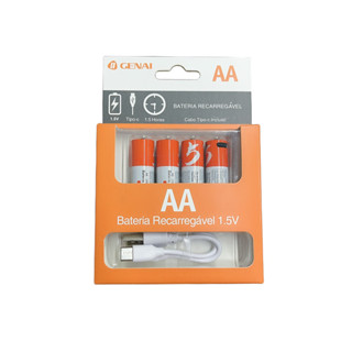 Pilhas Aa Aaa 9v D Rr2 Cr123A Usb Powervac 1.5v Recarregável Usb-c
