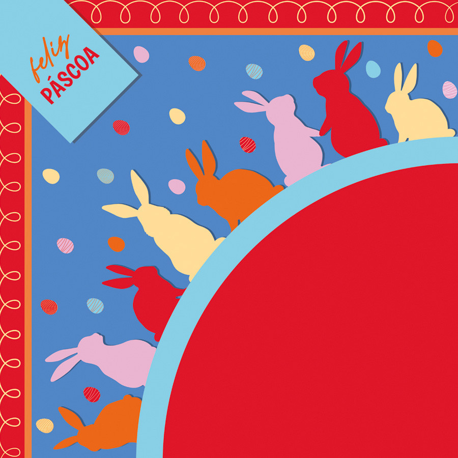 Saco Express para Ovos de Páscoa de 250g a 350g | 35x35cm | Feelings Vermelho - 5 unidades - Cromus