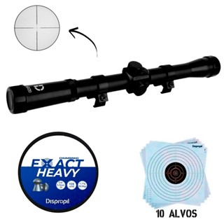 Luneta 4x20 Dispropil + Chumbinhos 5.5mm + Alvos em Oferta na Shopee