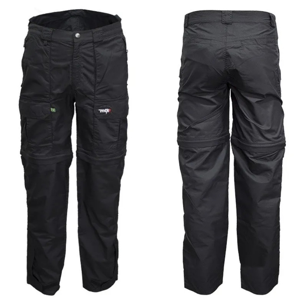 Calça Bermuda de Pesca Amazon MTK Preta Masculina - UV 50+