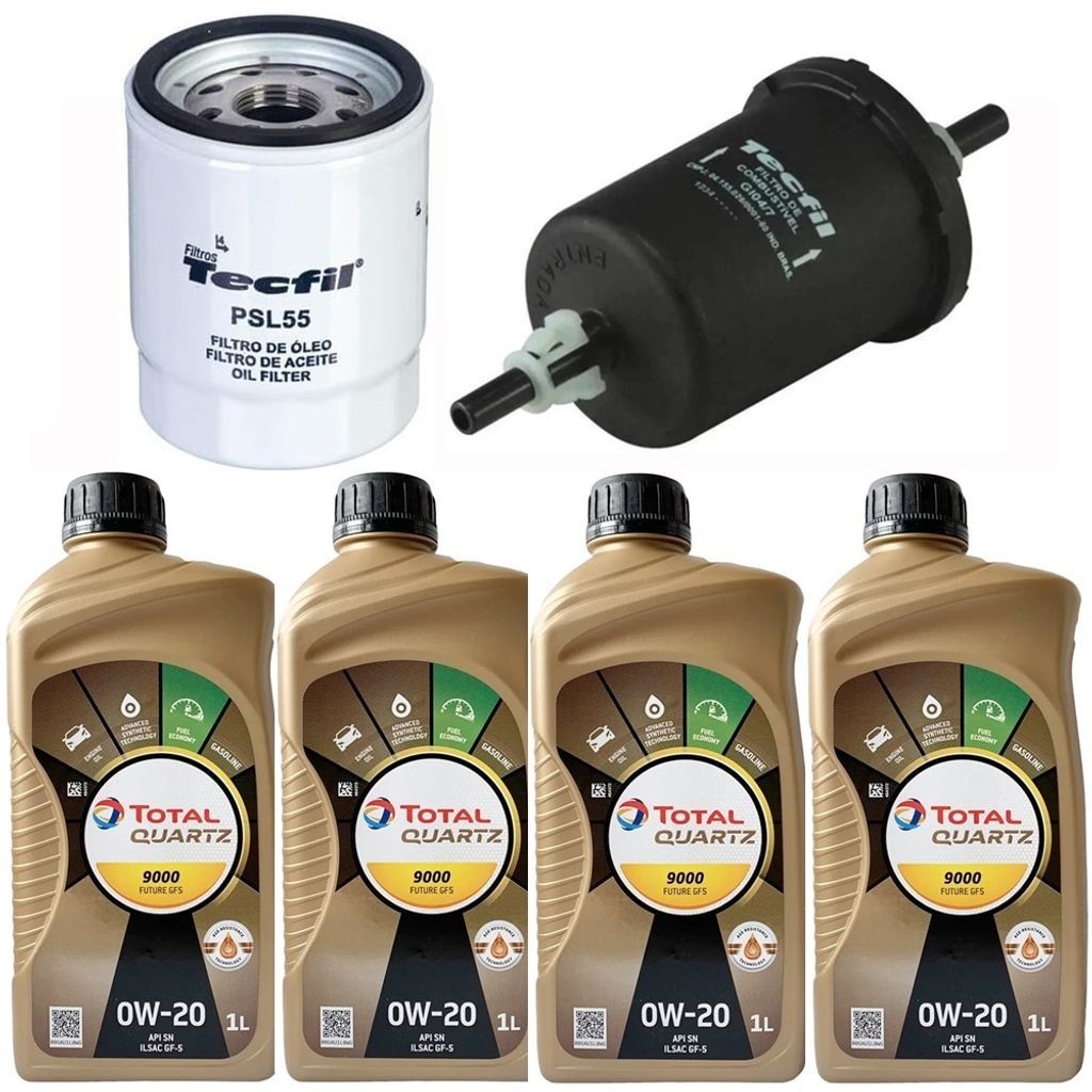 Kit Revisão 4 Litros Óleo Total Future 0W20 + Filtro Óleo e Combustível Honda Civic Todos 2013 até 2022 e Honda Fit 2014 até 2021 em Oferta na Shopee