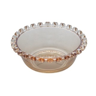Bowl Raso Lyor Coração de Cristal Âmbar Metalizado 11,5cm