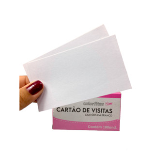 Cartão Branco 55 X 95mm C/ 100 Und em Oferta na Shopee
