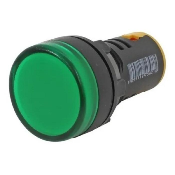 Sinaleiro Led 22Mm - 24Vca/Cc Verde Ip65 Metaltex