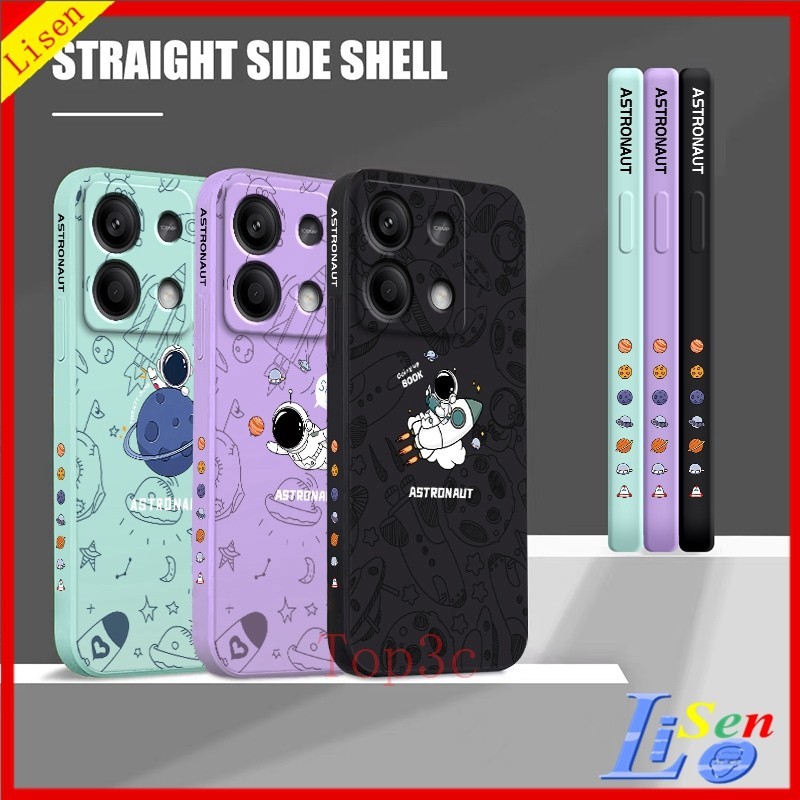 Caixa Redmi Nota 13/Nota13 Pro 5G Nota12 12S/11s/11/5G Cartoon Planeta Astronauta Ilustração Silicone Telefônica TKA