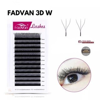 Cílios Fadvan Modelo 3D W Volume Egípcio Extensão Fio Tecnológico MIX8MM-14MM